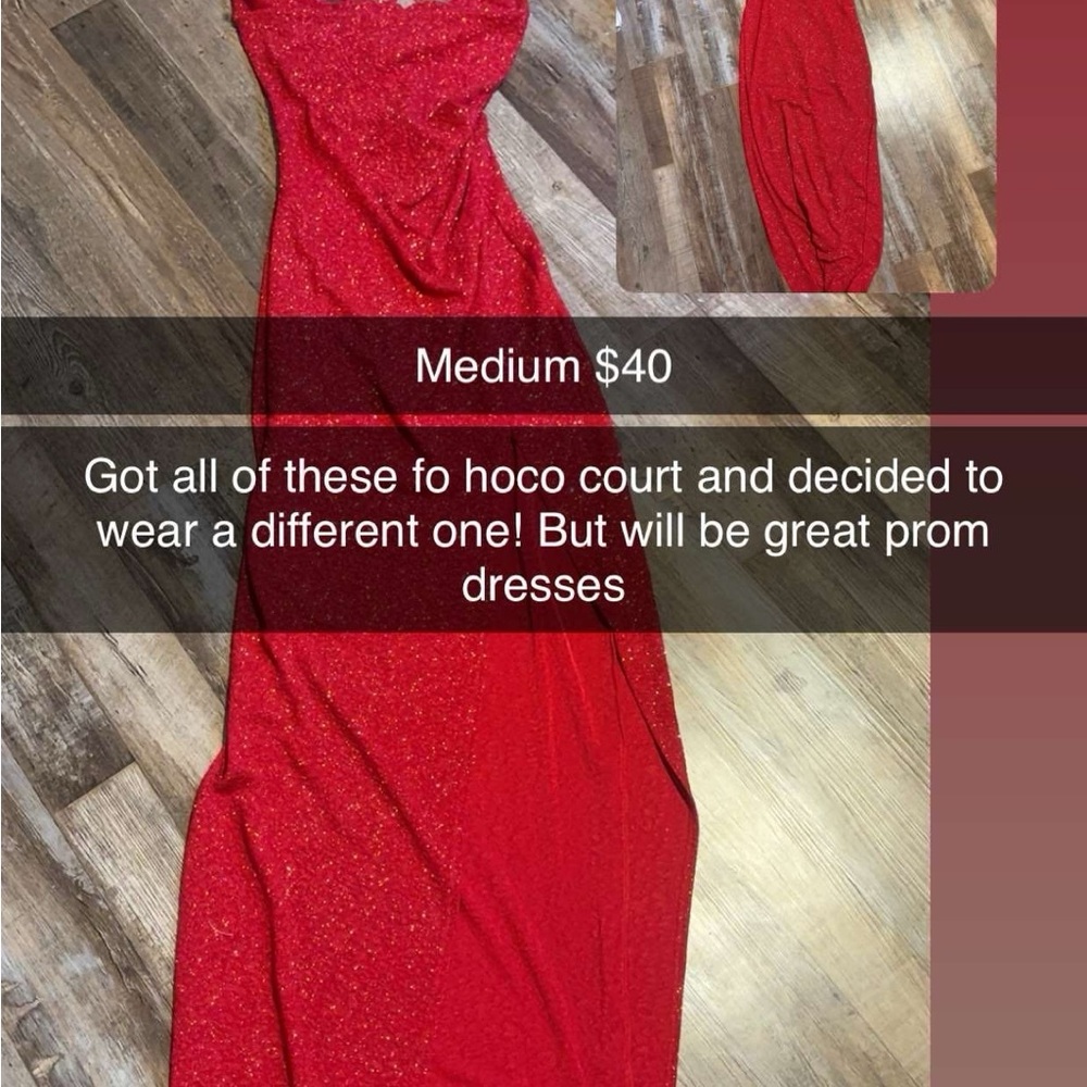 Red Sparkle Evening Dress - Women